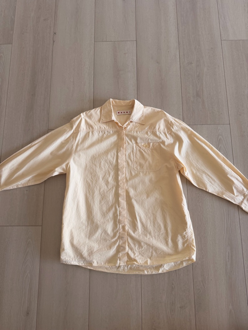 Marni Pale Yellow Casual Button-Down Shirt